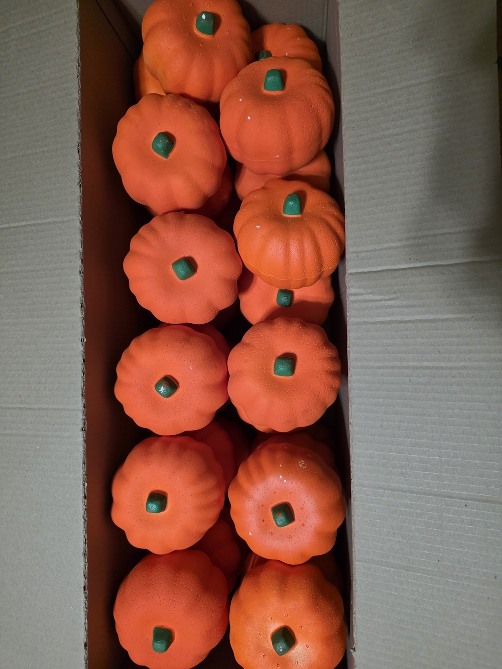 Decorative Orange Foam Pumpkins - Fall Home Accent